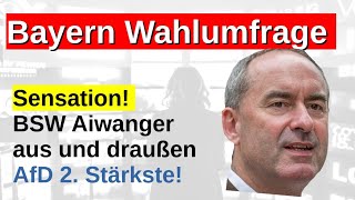 Landtagswahlen Bayern Wahlumfrage Sonntagsfrage Freie Wähler und BSW draußen AfD stärkste Gewinne [upl. by Reivaj570]