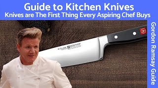 Gordon Ramsay Explains Kitchen Knives  Henckels amp Wusthof Chosen by Michelin Star Chef [upl. by Adlesirhc]