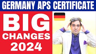 Germany APS Certificate Big Changes 2024  Germany Student Visa  Study in Germany New Law  Update [upl. by Silvanus]