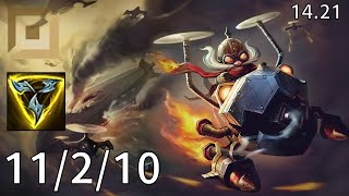 Corki ADC vs Jinx  EUW challenger  Patch 1421 [upl. by Ennayd]