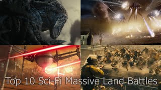 10 EPIC SciFi massive land battles movie scenes NonMarvel or DC [upl. by Bela]