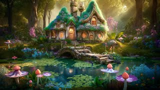 Enchanting Fairy Cottage in the Middle of the Forest  Music amp Ambience 🌺🍄✨ [upl. by Abbey]