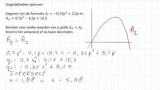 Algebra  Ongelijkheden oplossen VWO wiskunde AC [upl. by Etnovad]