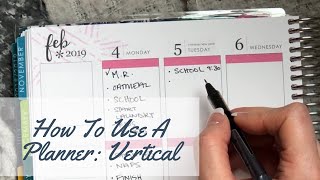 How To Use a Planner Vertical Style Layout [upl. by Larkins]