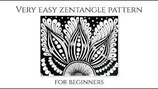 Very easy zentangle for beginners🔸Zenart 🔸How to draw zentanglepatterns [upl. by Irat263]