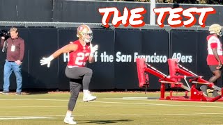 49ers RB Christian McCaffrey Tests his Calves [upl. by Orgel]