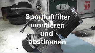 Sportluftfilter montieren und abstimmen [upl. by Ajssatan]