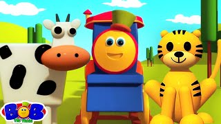 Animals Train Learning Videos  More Bob The Train Cartoons [upl. by Akcira326]