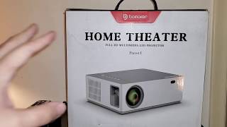 Bomaker Parrot 1  LED IPS Projector  250 Entry Level Home Cinema  Unboxing amp Setup [upl. by Alleunamme]