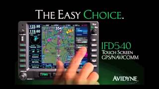 Avidyne IFD540 Touch Screen GPS NAV COM [upl. by Jarrett]