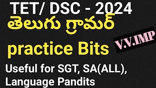 TETDSCTelugu grammar bits for TETts tetts dscap tetap dsctet and dsc telugu grammar classes [upl. by Leede]