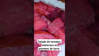 Salade de tomates betterave et pommes de terre beetroot tomato patatoes [upl. by Yreved]