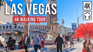 Las Vegas 4K Walking Tour  165min Walk with Captions  Immersive sound  4K60fps [upl. by Serle]