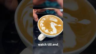 How to make dragon latte art versy easy shorts [upl. by Pete]