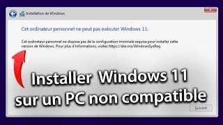 Installer Windows 11 sur un vieil ordinateur  Tuto [upl. by Glennis]