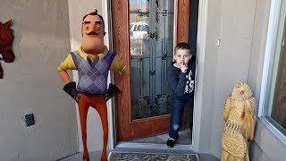 BROKE INTO A STRANGERS HOUSE  Hello Neighbor in Real Life [upl. by Ahsienyt]