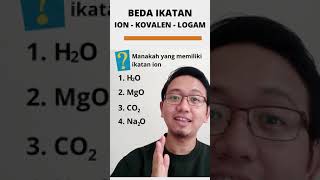 Membedakan Ikatan Ion Kovalen Logam  Ionic Covalent Metallic Bonding shorts [upl. by Aerdnak953]