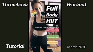 Full Body No Equipment HIIT throwback homeworkout [upl. by Braasch]