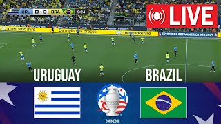 🔴 LIVE Uruguay vs Brazil  Copa América 2024  Quarterfinals  Full Match Streaming [upl. by Hatty]