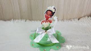 Linda Lembrancinha no Tema Princesa Tiana com EVA e Tampa de Copo Bolha – DIY FÁCIL [upl. by Rosalyn470]