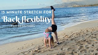 GET A FLEXIBLE BACK FAST 15 minute beginner back stretch [upl. by Nahtaneoj763]