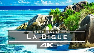 La Digue Seychelles 🇸🇨  by drone 4K [upl. by Iilek182]