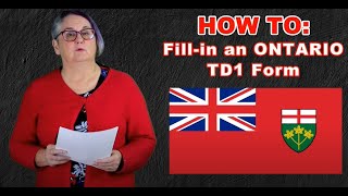 HOW TO Fillin an Ontario TD1 Form 2023 [upl. by Aimik]