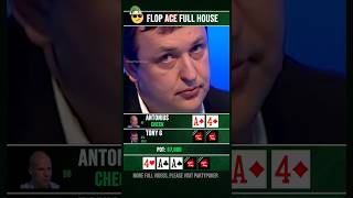 Flop Ace full house😲 poker [upl. by Leanor]