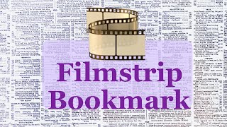 Filmstrip Bookmark  BeeBee Craft [upl. by Frank]