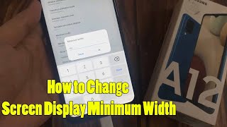 Samsung Galaxy A12 How to Change Screen Display Minimum Width [upl. by Ash]