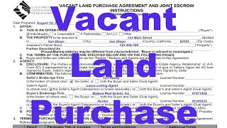 New July 2024 Vacant Land Purchase Agreement CAR form VLPA [upl. by Arev440]