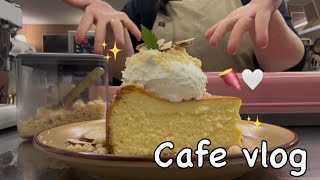 Cafe vlog 가을 맛 넘쳐나는 하루🍠🤍  카페브이로그  개인카페  개인카페알바생  알바생브이로그  고구마케이크  🤤🤍✨ [upl. by Irah572]