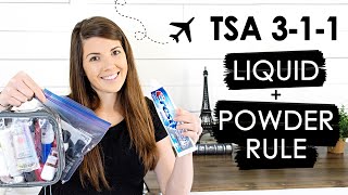 TSA 311 LIQUID amp POWDER RULE FOR CARRY ON BAG  Everything you need to know from a Travel Agent [upl. by Twedy]