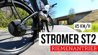 Beste Antriebsart  Stromer ST2 Gates Riemenantrieb 45kmh ebike mit Heckmotor und Nabenschaltung [upl. by Arihat377]