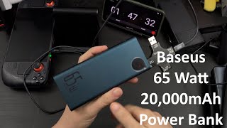 Baseus 65W 20000mAh Laptop Portable Power Bank Best Steam Deck Battery [upl. by Aika]