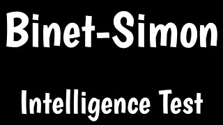 BinetSimon Intelligence Test  IQ Test By Alfred Binet  Alfred Binet Test [upl. by Joseito]