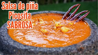 SALSA DE PIÑA Y CHILE DE ARBOL PICOSITA SABROSA [upl. by August]