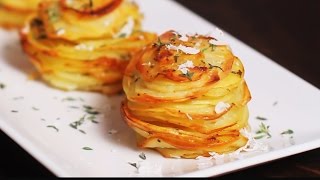 Parmesan Potato Stacks Recipe [upl. by Andromede416]