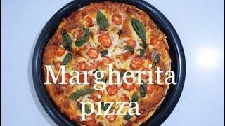 Margherita pizza Italian Cuisine Pizza recipe vegetarian [upl. by Lerak183]