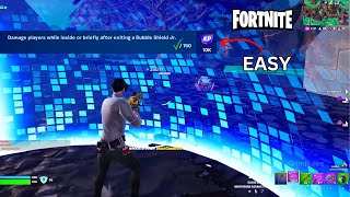 How to EASILY Damage players while inside or briefly after exiting a Bubble Shield Jr  Fortnite [upl. by Melleta]