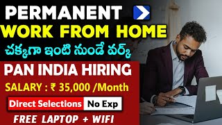 Permanent Work From Home Jobs  Remote Jobs  Work From Home Job in Telugu  Pan India Hiring  Job [upl. by Dwain]