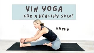 Yin Yoga for your SPINE 55min [upl. by Ayram]