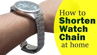 How to shorten watch chain at home [upl. by Akemahc822]