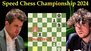 Speed Chess Championship 2024  Hans Niemann vs Magnus Carlsen [upl. by Abekam685]