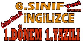 6Sınıf İngilizce 1Dönem 1Yazılı Sınavı Hazırlık Çalışması  Özlem Hoca [upl. by Filbert774]