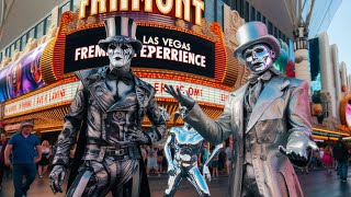 Live Las Vegas Street Performance on Fremont Street [upl. by Chrotoem]