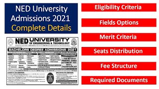 NED University Admissions  Complete Details [upl. by Sadnalor507]