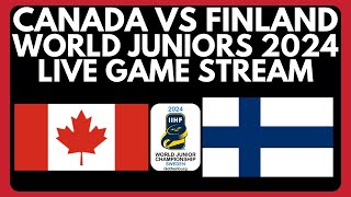 🔴 CANADA vs FINLAND World Juniors 2024 LIVE  IIHF World Juniors Tournament Hockey Game Stream [upl. by Pincas]