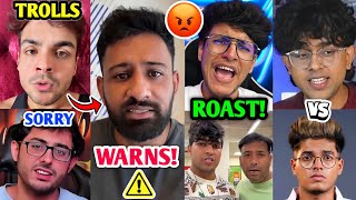 FINAL WARNING Rajat Dalal to CarryMinati😱⚠️ Triggered Insaan ROAST Puneet amp Joginder Jonathan [upl. by Emelen976]