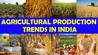 Agricultural Production Trends in India  भारत में कृषि उत्पादन के रुझान  The Economy [upl. by Nitniuq]